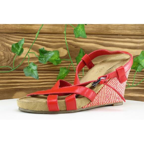 Aerosoles Sz 5.5 M Red Strappy Synthetic Women‎ Sandals At First Plush - Picture 1 of 11